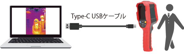 Type-c usbケーブルで接続可能